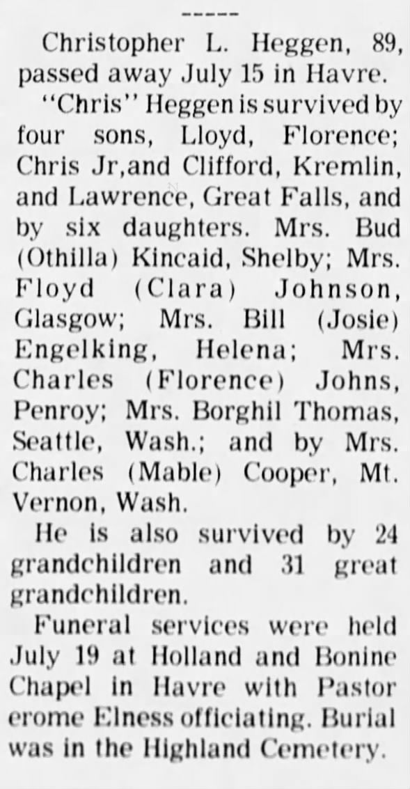 Clipping from Ravalli Republic